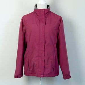 LL Bean Nylon Fleece Lined Full Zip Jacket